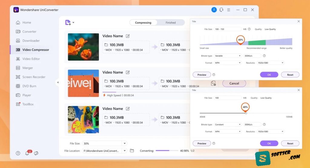 Wondershare UniConverter free download interface